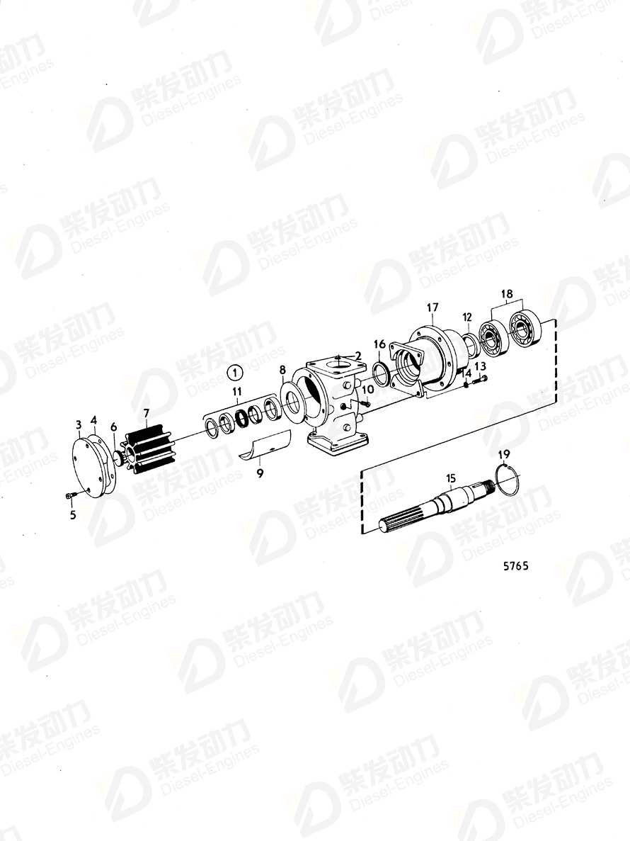 VOLVO Pump housing 845966 Drawing